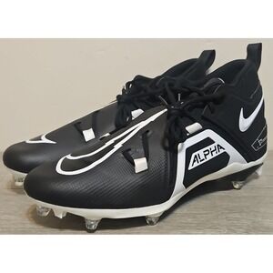 Nike Alpha Menace Pro 3 Football‎ Cleats Mid Detachable Size 14 Black DH3293-001